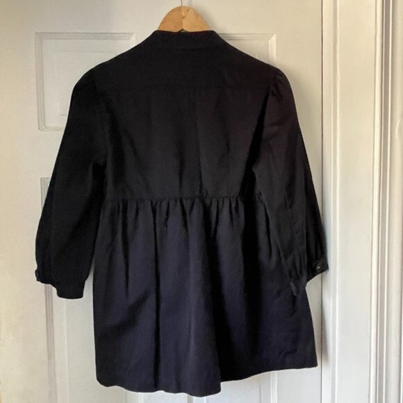 French Connection 3/4 Sleeve Button Up Smock Black Jacket Size 6 - Picture 11 of 14